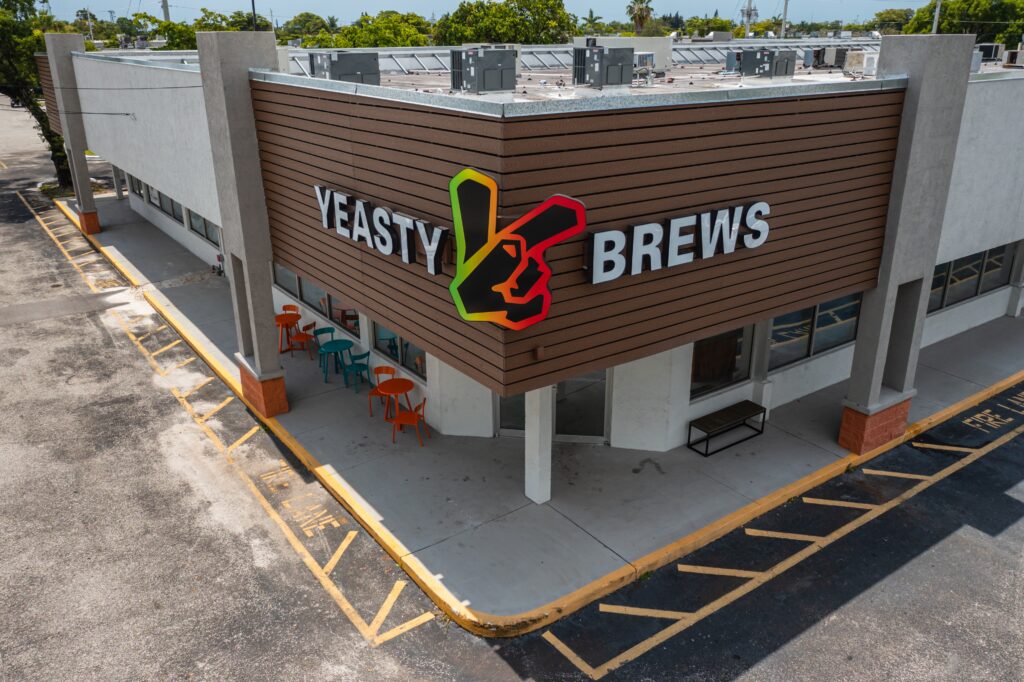 Yeasty Brews Artisanal Beers - aerial photograph. Lauderhill, FL